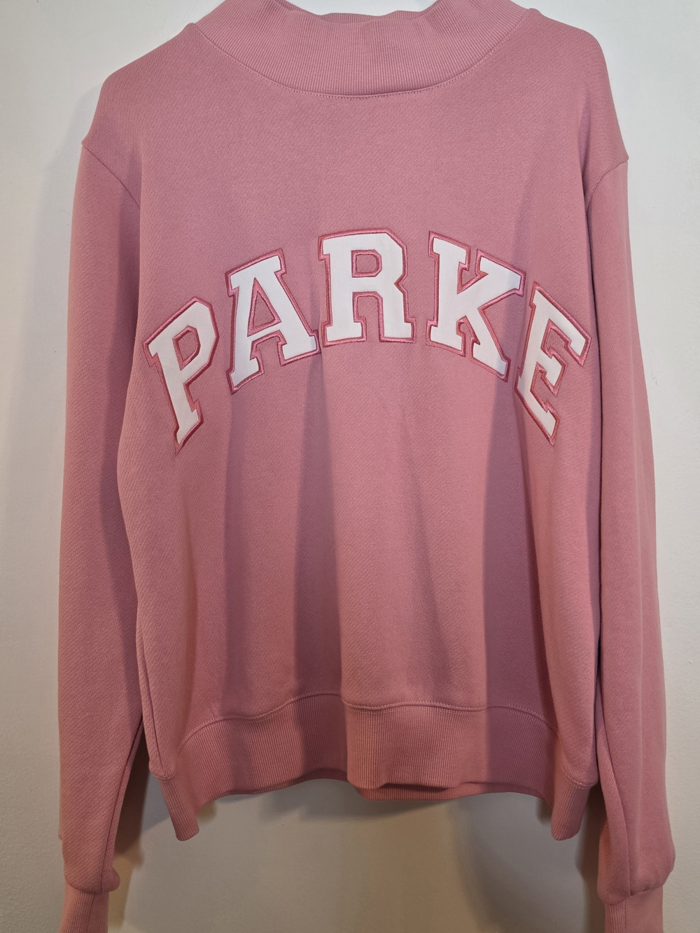 Parke Pink Logo Crewneck Sweatshirt